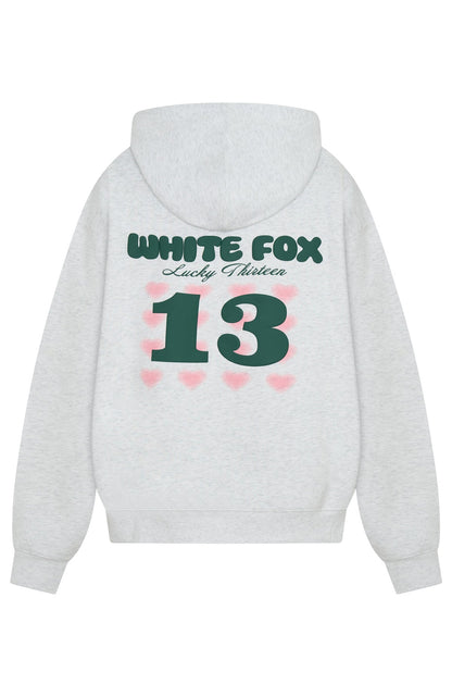 Lucky Thirteen Charise Zip Front Hoodie Grey Marle